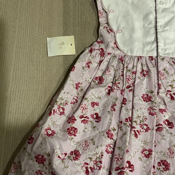 Petit Ami NWT Girls Size 4T Dress Floral White Pink - Picture 11 of 12